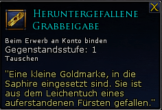 Heruntergefallene Grabbeigabe